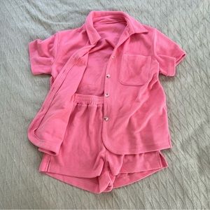 Pink Terry cloth set